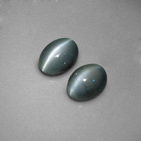  ct natürliche grüner Chrysoberyl Cat's Eye-Edelsteine, Oval Schliff, Lichtundurchlässig