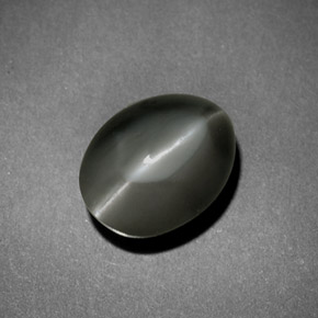 9,17 ctw natürlicher Grau Chrysoberyll-Katzenauge, Oval Schliff, Lichtdurchlässig