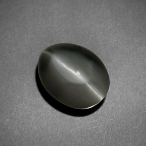 9,17 ctw natürlicher Grau Chrysoberyll-Katzenauge, Oval Schliff, Lichtdurchlässig