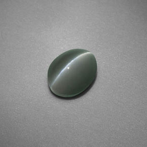 9,17 ctw natürlicher Grün Chrysoberyll-Katzenauge, Oval Schliff, Lichtdurchlässig