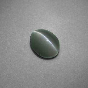 9,17 ctw natürlicher Grün Chrysoberyll-Katzenauge, Oval Schliff, Lichtdurchlässig