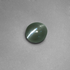 0,71 ctw natürlicher grüner Chrysoberyl Cat's Eye, Oval Schliff, Lichtdurchlässig