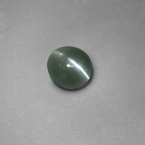 0,71 ctw natürlicher grüner Chrysoberyl Cat's Eye, Oval Schliff, Lichtdurchlässig