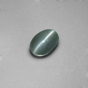 0,86 ctw natürlicher grüner Chrysoberyl Cat's Eye, Transparent, Transparent / Lichtdurchlässig