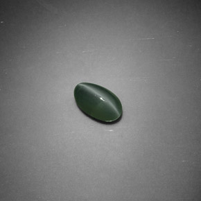 9,17 ctw natürlicher Grün Chrysoberyll-Katzenauge, Oval Schliff, Lichtundurchlässig