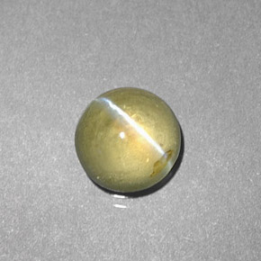 9,17 ctw natürlicher Grün Chrysoberyll-Katzenauge, Transparent, Transparent / Lichtdurchlässig