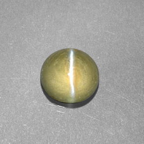 9,17 ctw natürlicher Grün Chrysoberyll-Katzenauge, Transparent, Transparent / Lichtdurchlässig