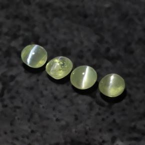 1.55 ct natürliche gold-grün Chrysoberyll-Katzenauge-Edelsteine, Transparent, Transparent / Lichtdurchlässig