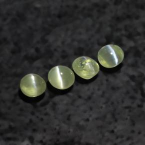 1.55 ct natürliche gold-grün Chrysoberyll-Katzenauge-Edelsteine, Transparent, Transparent / Lichtdurchlässig