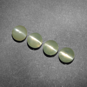  ct natürliche grüner Chrysoberyl Cat's Eye-Edelsteine, Transparent, Transparent / Lichtdurchlässig