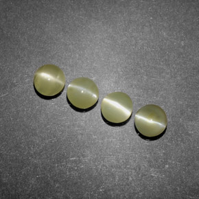  ct natürliche grüner Chrysoberyl Cat's Eye-Edelsteine, Transparent, Transparent / Lichtdurchlässig