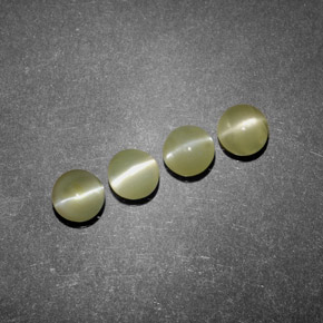 ct natürliche grüner Chrysoberyl Cat's Eye-Edelsteine, Transparent, Transparent / Lichtdurchlässig