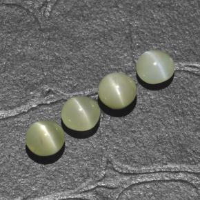 1,88 ct natürliche grüner Chrysoberyl Cat's Eye-Edelsteine, Rundschliff, Lichtdurchlässig