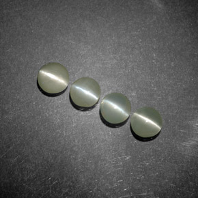  ct natürliche grüner Chrysoberyl Cat's Eye-Edelsteine, Transparent, Transparent / Lichtdurchlässig