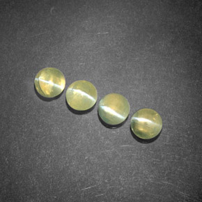  ct natürliche grüner Chrysoberyl Cat's Eye-Edelsteine, Transparent, Transparent / Lichtdurchlässig