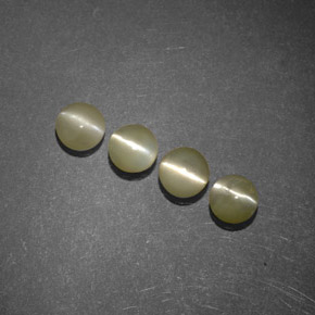 1,51 ct natürliche grüner Chrysoberyl Cat's Eye-Edelsteine, Transparent, Transparent / Lichtdurchlässig