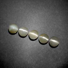  ct natürliche grüner Chrysoberyl Cat's Eye-Edelsteine, Transparent, Transparent / Lichtdurchlässig