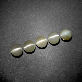  ct natürliche grüner Chrysoberyl Cat's Eye-Edelsteine, Transparent, Transparent / Lichtdurchlässig