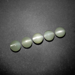  ct natürliche grüner Chrysoberyl Cat's Eye-Edelsteine, Transparent, Transparent / Lichtdurchlässig