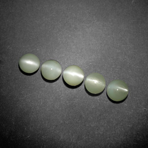  ct natürliche grüner Chrysoberyl Cat's Eye-Edelsteine, Transparent, Transparent / Lichtdurchlässig