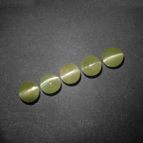  ct natürliche grüner Chrysoberyl Cat's Eye-Edelsteine, Transparent, Transparent / Lichtdurchlässig