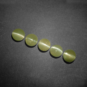  ct natürliche grüner Chrysoberyl Cat's Eye-Edelsteine, Transparent, Transparent / Lichtdurchlässig
