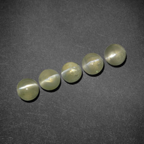 2,24 ct natürliche grüner Chrysoberyl Cat's Eye-Edelsteine, Transparent, Transparent / Lichtdurchlässig