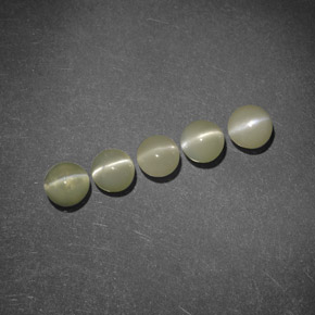  ct natürliche grüner Chrysoberyl Cat's Eye-Edelsteine, Transparent, Transparent / Lichtdurchlässig