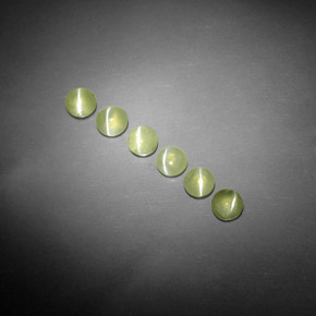  ct natürliche gelblich-grün Chrysoberyll-Katzenauge-Edelsteine, Transparent, Transparent / Lichtdurchlässig