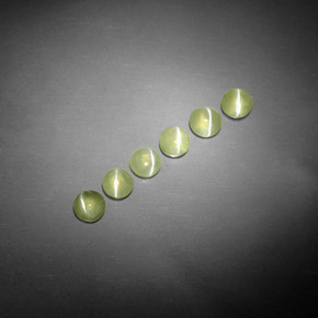  ct natürliche gelblich-grün Chrysoberyll-Katzenauge-Edelsteine, Transparent, Transparent / Lichtdurchlässig