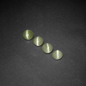  ct natürliche grüner Chrysoberyl Cat's Eye-Edelsteine, Transparent, Transparent / Lichtdurchlässig