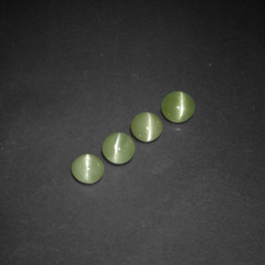  ct natürliche grüner Chrysoberyl Cat's Eye-Edelsteine, Transparent, Transparent / Lichtdurchlässig