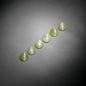  ct natürliche grüner Chrysoberyl Cat's Eye-Edelsteine, Transparent, Transparent / Lichtdurchlässig