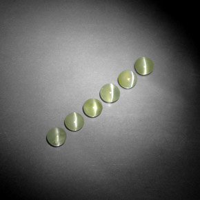  ct natürliche gelblich-grün Chrysoberyll-Katzenauge-Edelsteine, Transparent, Transparent / Lichtdurchlässig