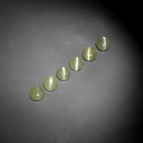  ct natürliche grüner Chrysoberyl Cat's Eye-Edelsteine, Transparent, Transparent / Lichtdurchlässig
