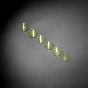  ct natürliche grüner Chrysoberyl Cat's Eye-Edelsteine, Transparent, Transparent / Lichtdurchlässig