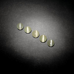  ct natürliche gelblich-grün Chrysoberyll-Katzenauge-Edelsteine, Transparent, Transparent / Lichtdurchlässig