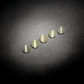  ct natürliche gelblich-grün Chrysoberyll-Katzenauge-Edelsteine, Transparent, Transparent / Lichtdurchlässig