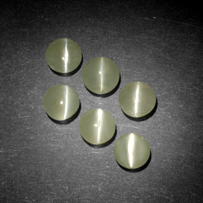  ct natürliche grüner Chrysoberyl Cat's Eye-Edelsteine, Transparent, Transparent / Lichtdurchlässig