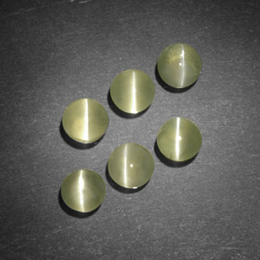  ct natürliche grüner Chrysoberyl Cat's Eye-Edelsteine, Transparent, Transparent / Lichtdurchlässig
