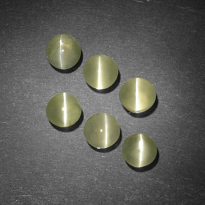  ct natürliche grüner Chrysoberyl Cat's Eye-Edelsteine, Transparent, Transparent / Lichtdurchlässig