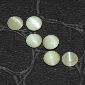 2,03 ct natürliche grüner Chrysoberyl Cat's Eye-Edelsteine, Rundschliff, Lichtdurchlässig