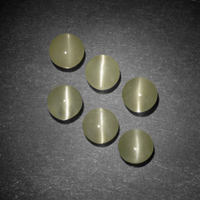  ct natürliche grüner Chrysoberyll-Katzenauge-Edelsteine, Transparent, Transparent / Lichtdurchlässig
