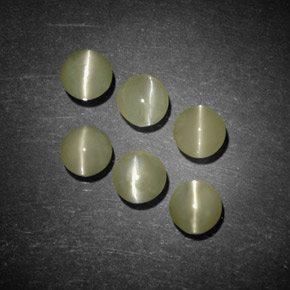  ct natürliche grüner Chrysoberyl Cat's Eye-Edelsteine, Transparent, Transparent / Lichtdurchlässig