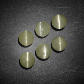  ct natürliche grüner Chrysoberyl Cat's Eye-Edelsteine, Transparent, Transparent / Lichtdurchlässig