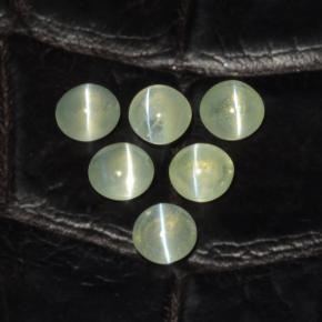 2,00 ct natürliche grüner Chrysoberyl Cat's Eye-Edelsteine, Rundschliff, Lichtdurchlässig