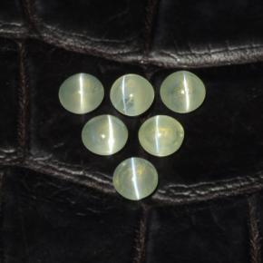 2,00 ct natürliche grüner Chrysoberyl Cat's Eye-Edelsteine, Rundschliff, Lichtdurchlässig
