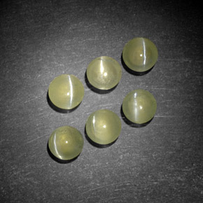  ct natürliche gelblich-grün Chrysoberyll-Katzenauge-Edelsteine, Transparent, Transparent / Lichtdurchlässig