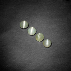  ct natürliche gelblich-grün Chrysoberyll-Katzenauge-Edelsteine, Transparent, Transparent / Lichtdurchlässig