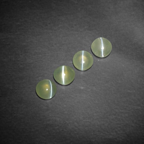  ct natürliche gelblich-grün Chrysoberyll-Katzenauge-Edelsteine, Transparent, Transparent / Lichtdurchlässig